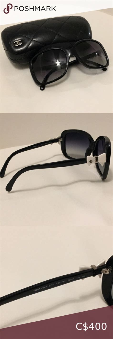 chanel sunglasses with white bow|Eyewear .